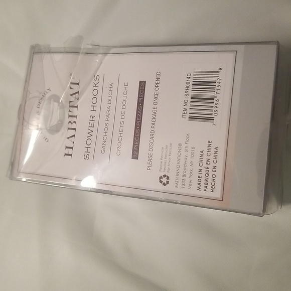 Bath Innovations Habitat Shower Hooks; 12 Pieces; Silver and Faux Crystals - Picture 6 of 6